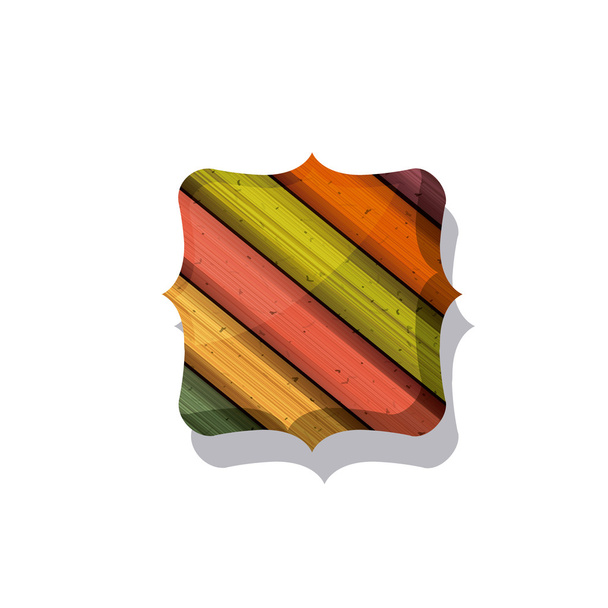 Дизайн дерев'яної та смугастої різнокольорової рамки
 - Вектор, зображення