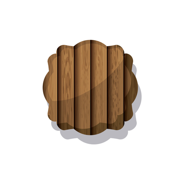 Holz und gestreifte braune Rahmenkonstruktion - Vektor, Bild