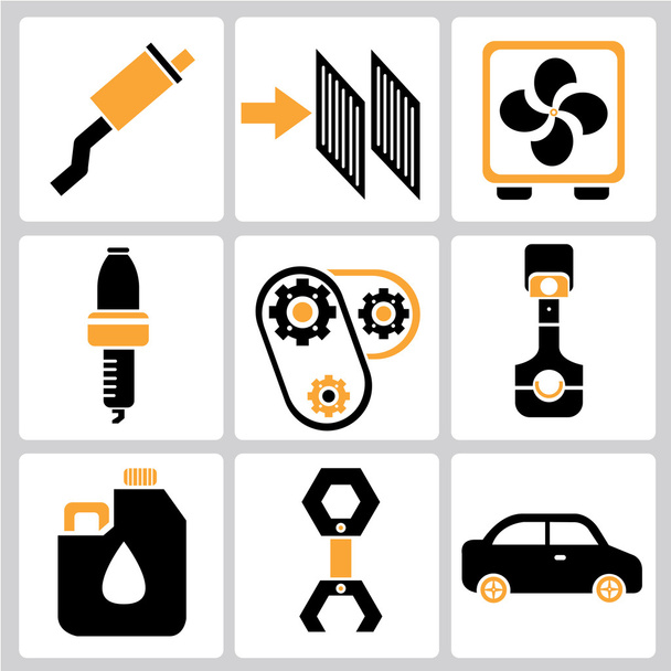 Automobil, Auto Service Icon Set - Vektor, Bild