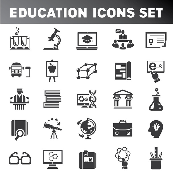 Набор икон образования и науки
 - Вектор,изображение