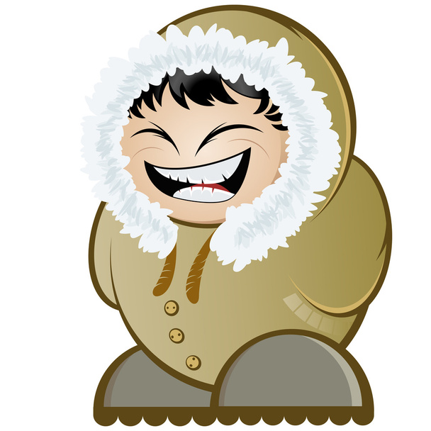 Смешной мультяшный эскимо
 - Вектор,изображение
