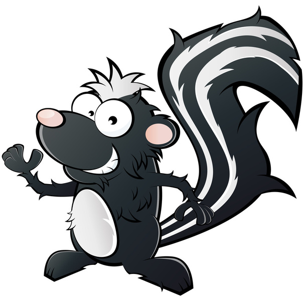 Funny cartoon skunk - Vektor, obrázek