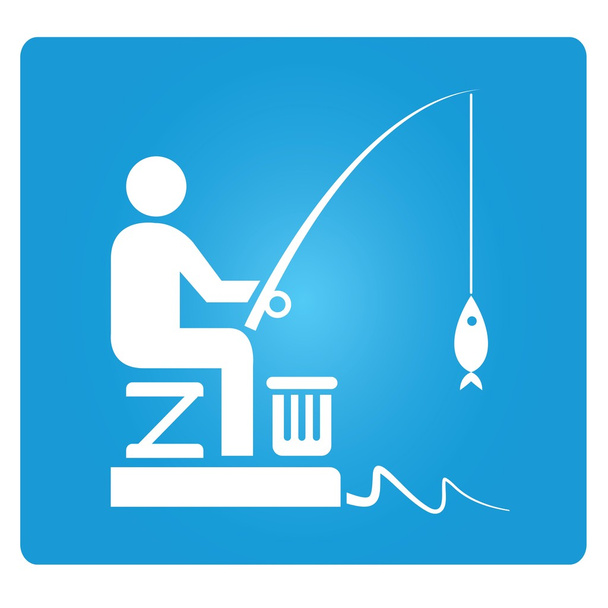 риболовля веб-іконка Векторна ілюстрація
  - Вектор, зображення
