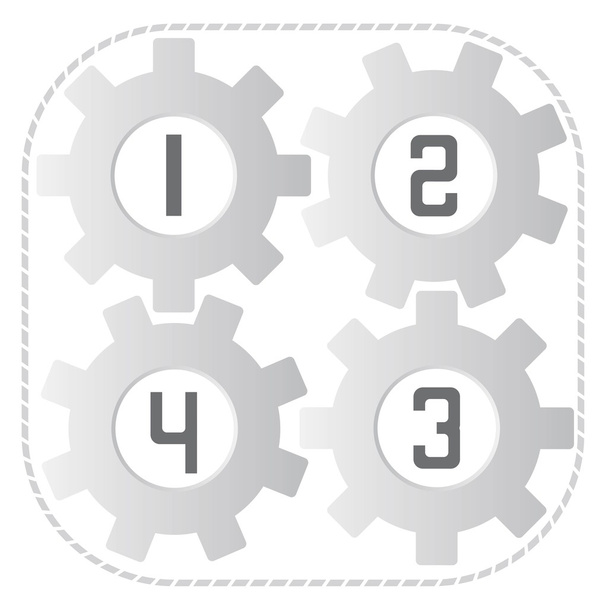 diagrama de ruedas, diagrama de engranajes para elementos infográficos - Vector, imagen