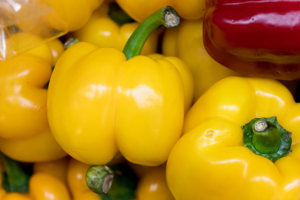 bell peppers on market stall - Photo, Image