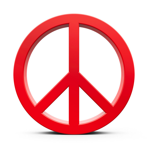 Red Peace sign - Photo, Image