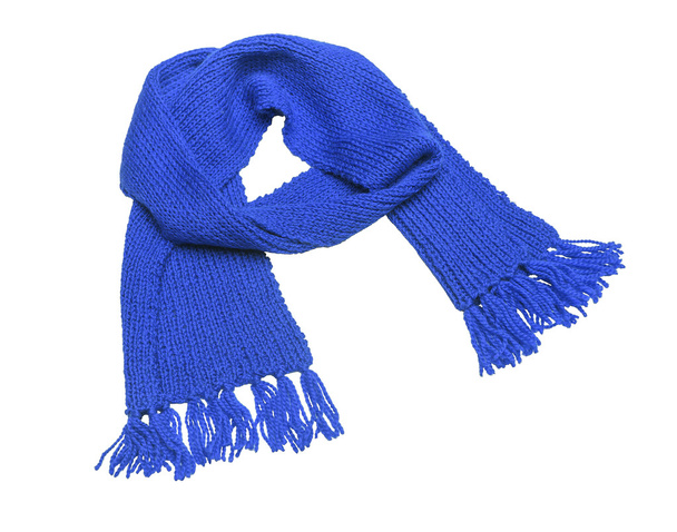 Blue scarf on a white background. - Foto, Imagem