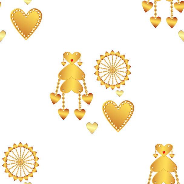 Creative patterned pattern of hearts - Vector, Image