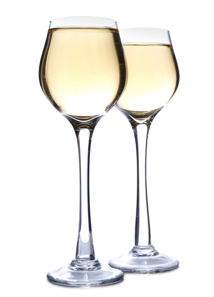 Champagne glasses on white - Φωτογραφία, εικόνα