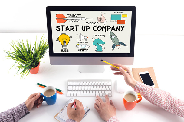 Start Up bedrijf tekst  - Foto, afbeelding