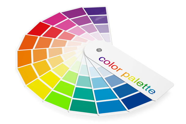 Wzornik palety kolorów. renderowania 3D - Zdjęcie, obraz
