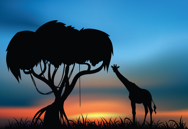 Afrikai szavanna zsiráf - Vektor, kép