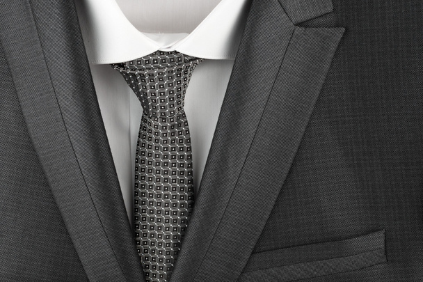 Classic suit, shirt and tie, close-up - Fotoğraf, Görsel