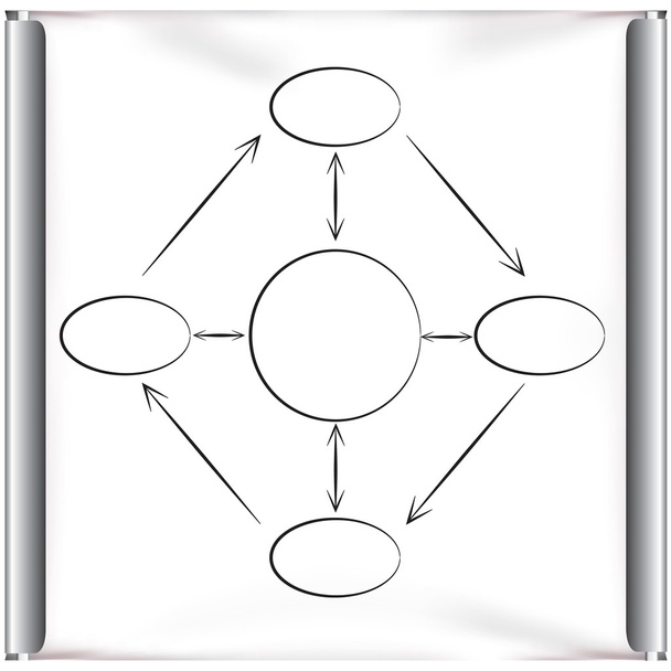 vector illustratie van diagram, sjabloon  - Vector, afbeelding