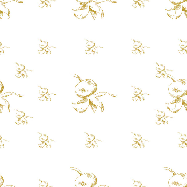 Golden sketch briar pattern - Vecteur, image