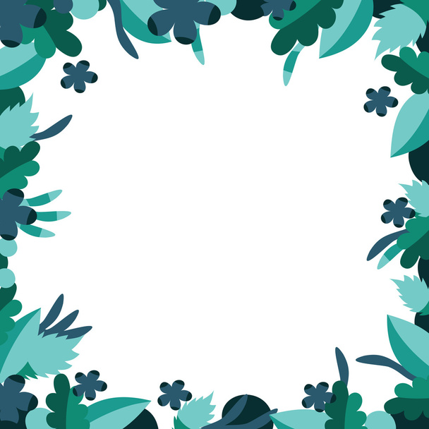 background with flowers and leaves  - Vetor, Imagem