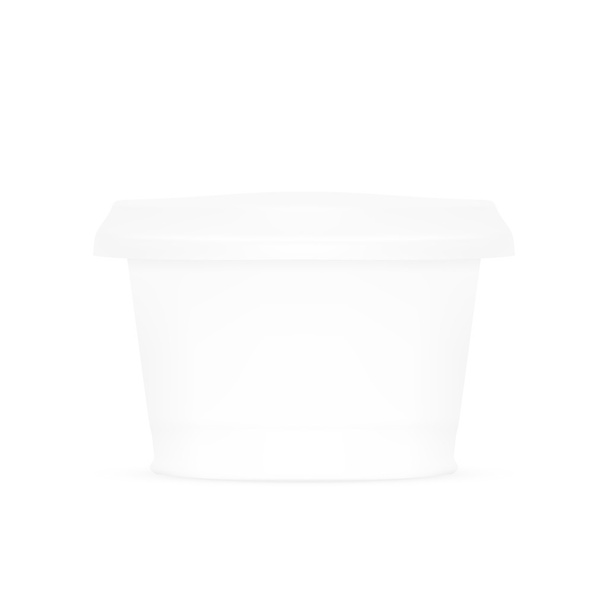 White Empty Blank Plastic Cup - Vector, Imagen