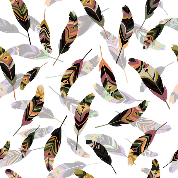 Feathers seamless pattern  - Vettoriali, immagini