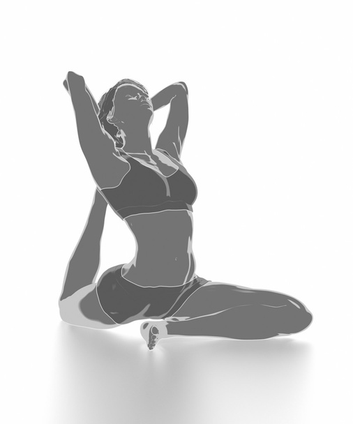 femme en position de yoga
 - Photo, image