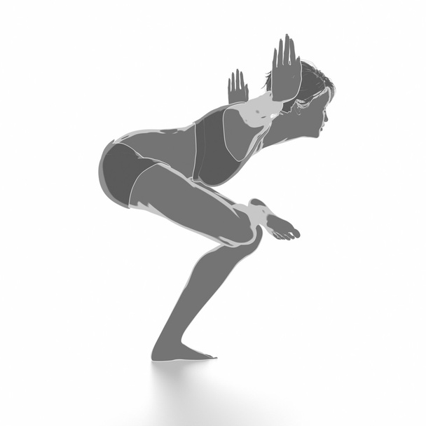 mujer haciendo ejercicios de yoga
 - Foto, imagen