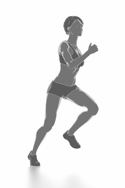 Sport nő jogging - Fotó, kép