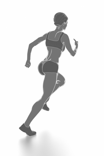 ジョギング スポーツ女性 - 写真・画像