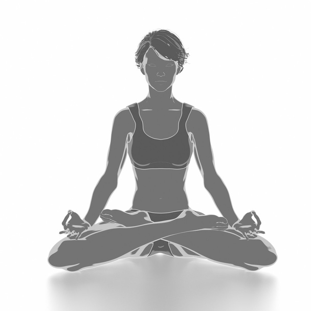 Frau in Yoga-Stellung - Foto, Bild