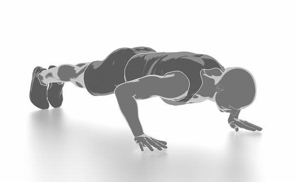 ember csinál fekvőtámasz gyakorlatok - Fotó, kép