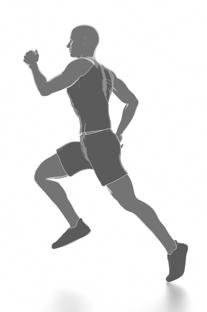 muž běh, jogging, gymnastika - Fotografie, Obrázek