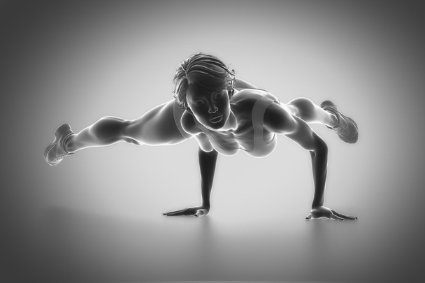 mujer haciendo ejercicio de yoga - Foto, imagen