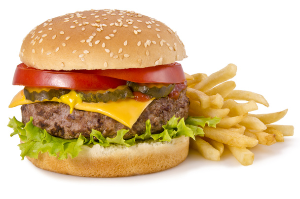 Burger and french fries - Photo, Image