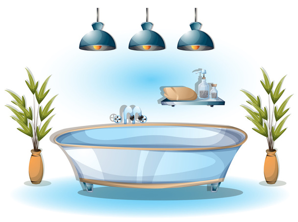illustration vectorielle dessin animé spa intérieur avec des couches séparées
 - Vecteur, image