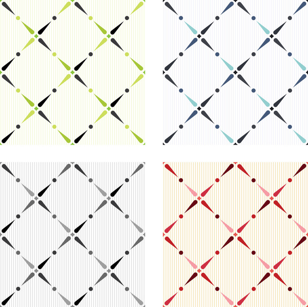 Classic colored seamless textures - Vector, imagen