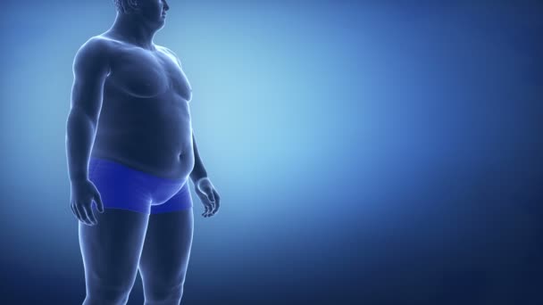 otyły człowiek utraty wagi - Materiał filmowy, wideo