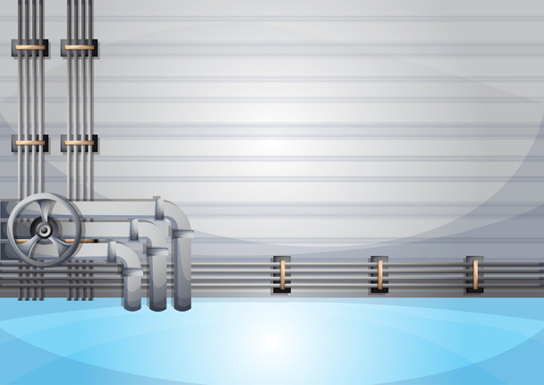 мультяшна Векторна ілюстрація стіни водопровідної труби з відокремленими шарами
 - Вектор, зображення
