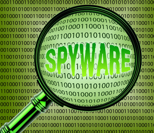 Computer Spyware Shows Internet Spy 3d Rendering - Photo, Image