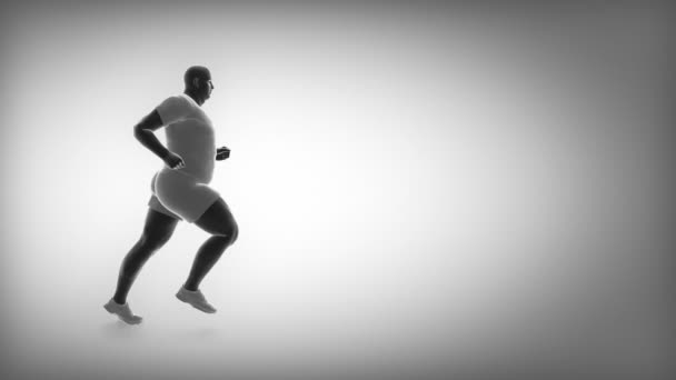obez adam kilo jogging - Video, Çekim