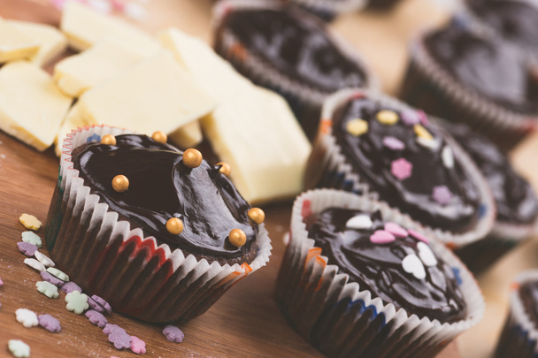 delicious chocolate muffins  - Фото, изображение