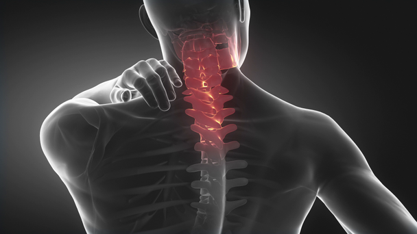 el hombre tiene dolor de columna vertebral
 - Metraje, vídeo