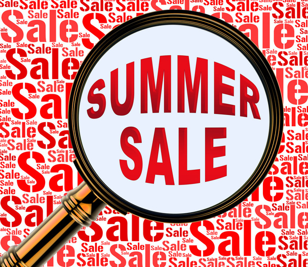 Summer Sale Means Promotion Shopping 3d Rendering - Photo, Image