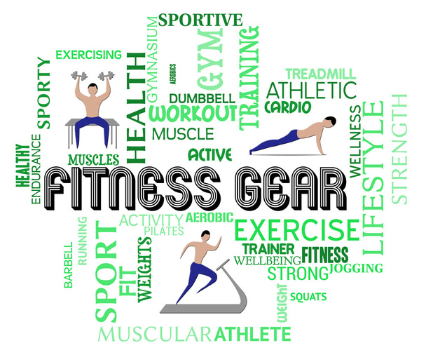 Fitness Gear Means Exercising And Gym Equipment - Photo, Image
