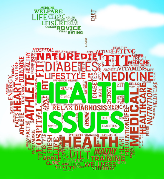 Gesundheitsprobleme weisen auf medizinische Bedenken und Wohlbefinden hin - Foto, Bild