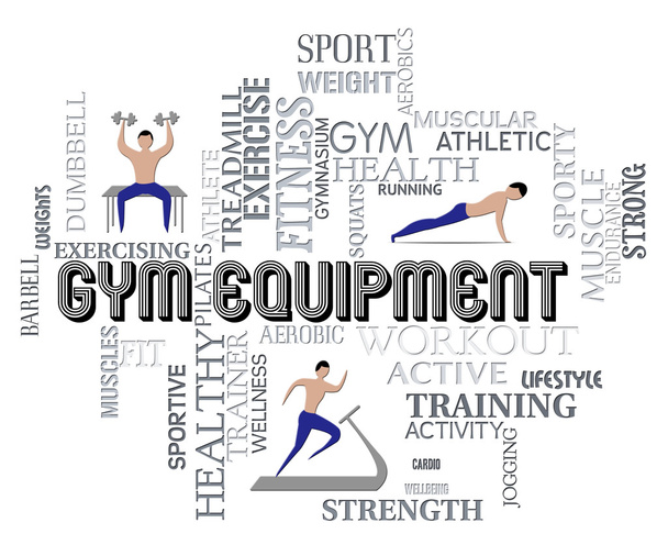 Equipo de gimnasio significa hacer ejercicio y hacer ejercicio
 - Foto, imagen