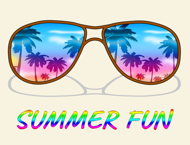 Summer Fun Represents Jubilant Cheerful And Happy - Фото, зображення