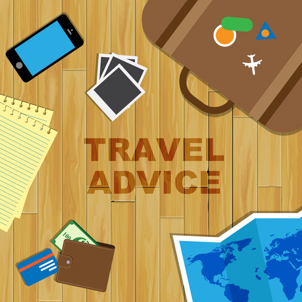 Ταξιδιωτικών συμβουλών αντιπροσωπεύει εκδρομές και ταξίδια καθοδήγηση - Φωτογραφία, εικόνα