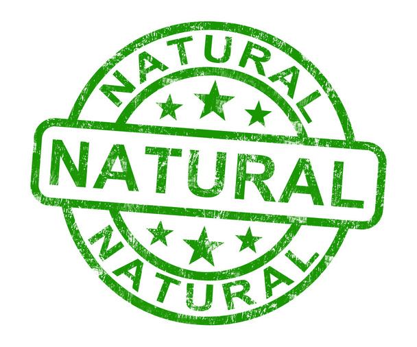 Natural Stamp Shows Pure Genuine Product - Photo, Image