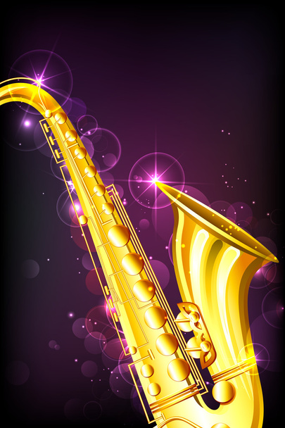 Goldenes Saxophon - Vektor, Bild
