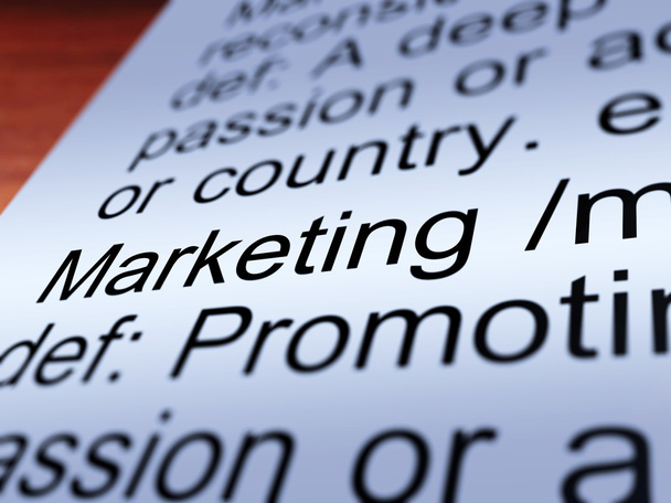 Marketing meghatározás Vértes mutatja a promóció - Fotó, kép