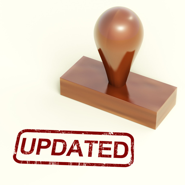 Actualizado el sello muestra la mejora de la actualización o actualización
  - Foto, imagen