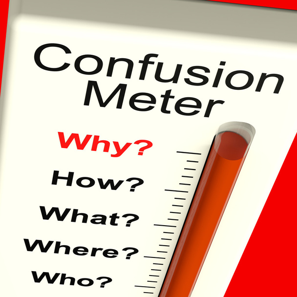 El medidor de confusión muestra indecisión y dilema
 - Foto, Imagen